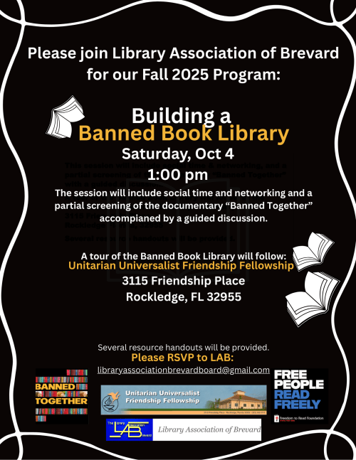 LAB Event invitation for Banned Book week